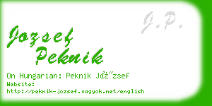 jozsef peknik business card